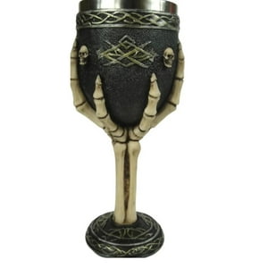 Irm - Copa Cáliz Mano Esqueleto Calavera Medieval Acero Inoxidable