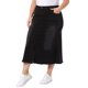 thumbnail image 4 of Faldas de Jean con Cola de Pescado de Talla Grande para Mujeres de Agnes Orinda, Cintura Alta Vintage, Dobladillo Crudo, Abertura Frontal, Casual, Midi, con Bolsillos, 4X Negro, 4 of 6