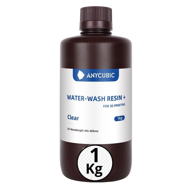 Anycubic - Resina 3d Lavable Al Agua Transparente Para Impresoras 3d 1000g | Resinas