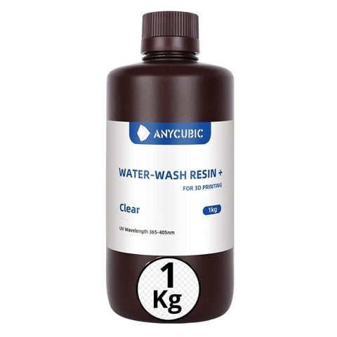 Anycubic - Resina 3D Lavable Al Agua Transparente Para Impresoras 3D 1000G | Resinas