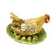 thumbnail image 3 of Figurita De Gallina Ponedora, Caja De Anillo De Joyería Peque?a, Adorno Para Regalo Del Día De San Valentín, Base Verde, 3 of 5