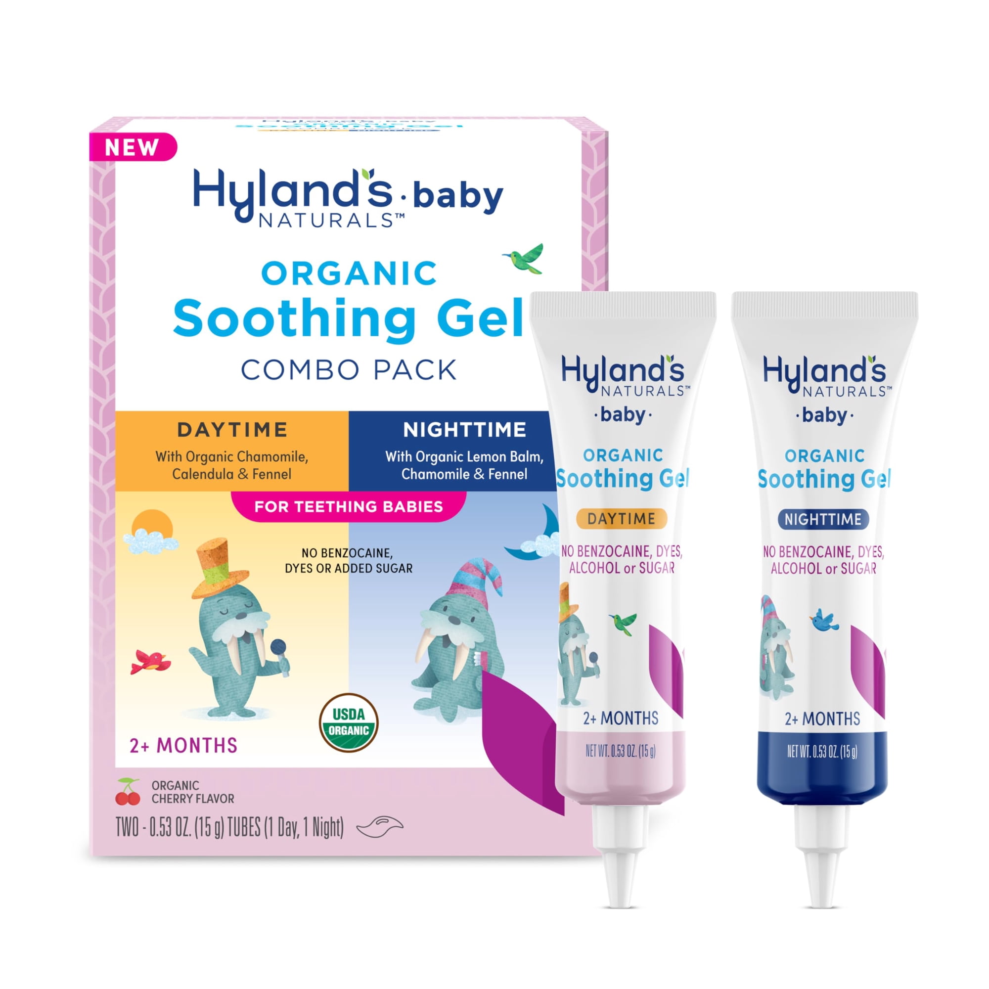 Gel Calmante Orgánico Hyland's Baby Para Día Y Noche, 30 Ml (2 X 15 Ml)
