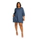 thumbnail image 1 of Saronite Vestido de Mezclilla Lavada con Burbujas (Talla Grande para Mujer), 1 of 5