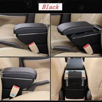 Genérico - Apoya Brazos Universal Eco Cuero Con Costura Roja