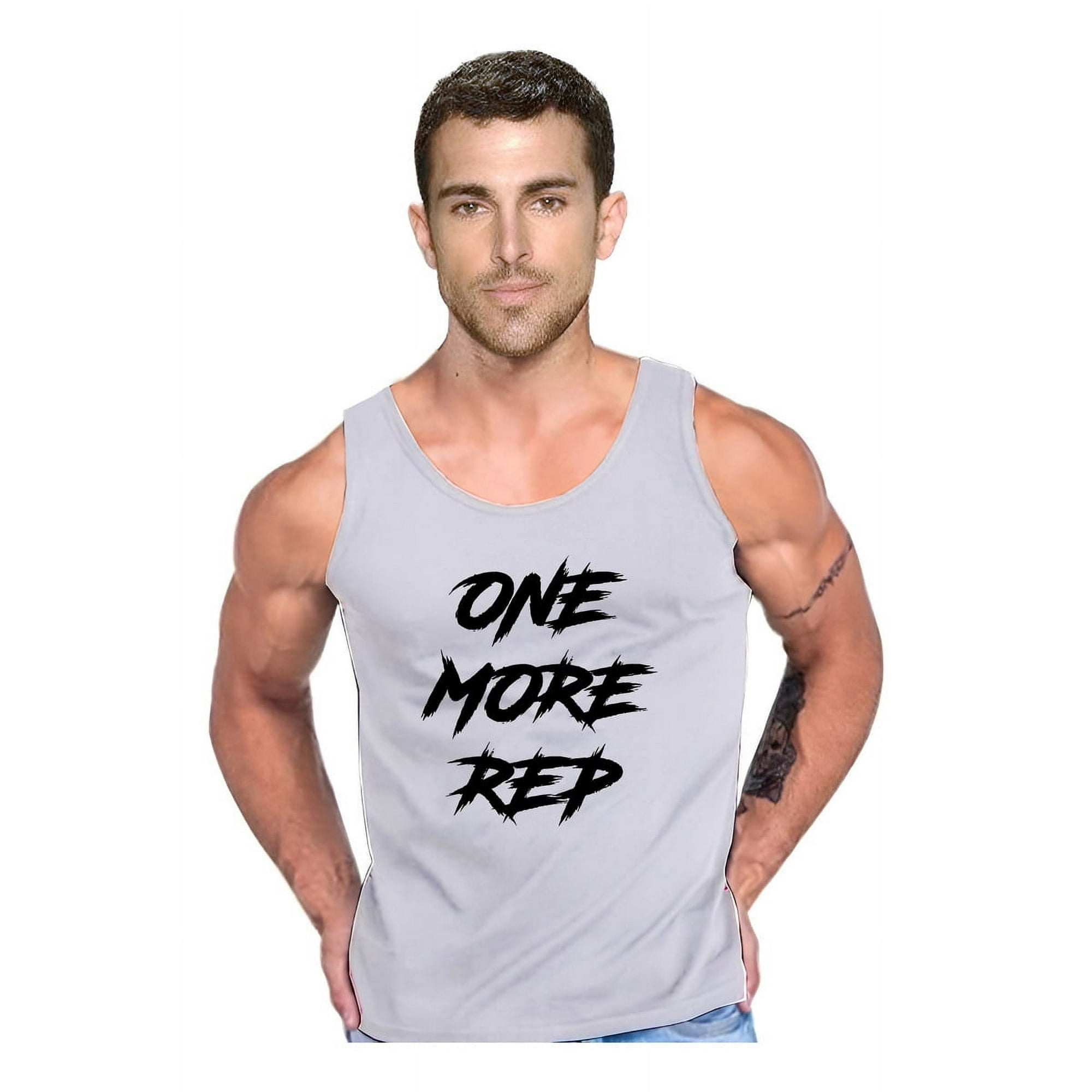 Persodesign - Polera One More Rep Musculosa Tank Gym Pesas Crossfit Talla 2xl Gris Hombre