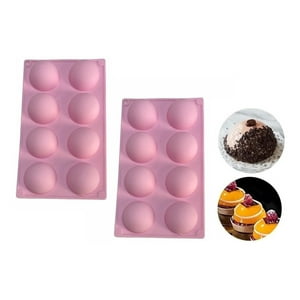 Genérico - Pack 2 Molde De Silicona Molde Silicona Molde 8 Media Esfera