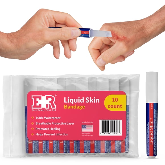 Vendaje líquido Ever Ready First Aid impermeable, 10 piezas