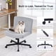 thumbnail image 3 of Silla LukkDys Criss Cross con ruedas, asiento ancho, tela gris, 3 of 8