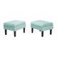 thumbnail image 2 of Set Poufs Wood 2 Cuerpos Felpa Verde Agua, 2 of 6
