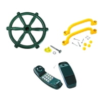 Bothyi - Accesorio De Juego De Columpio De Juguete Con Volante Al Aire Libre Para Niños Interactivos Con Asas