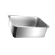 thumbnail image 2 of Caja De Arena Para Gatos De Acero Inoxidable, Resistente A Salpicaduras, Con Parte Superior Abierta Y Bandeja De Arena Resistente, Altura 10 Cm, 2 of 5