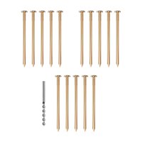 Bothyi - Clavos De Cobre Macizo Resistentes Y Prácticos Para Quitar Tocones De Techos De Barcos, 16 Unidades