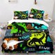 thumbnail image 1 of Cartoon Dinosaur Duvet Cover Microfiber Kids Cute Animal Bedding Set Jurassic Series Comforter Cover For Girls Boys Teens, 1 of 5