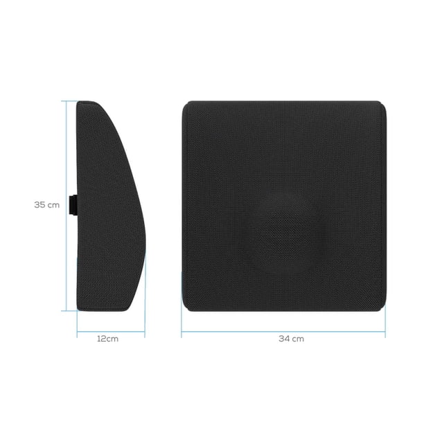 Cojín lumbar Therashape marca Theramart negro Lider