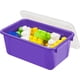 thumbnail image 3 of Contenedores de almacenamiento de plástico Storex Cubby Bins morados, paquete de 5, 3 of 5