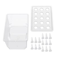 Ioensy - Kit De Sistema De Cultivo Hidropónico Con Contenedor Para Plantar En Balcones Y Parterres De Jardín Transparentes.