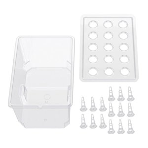 Ioensy - Kit De Sistema De Cultivo Hidropónico Con Contenedor Para Plantar En Balcones Y Parterres De Jardín Transparentes.