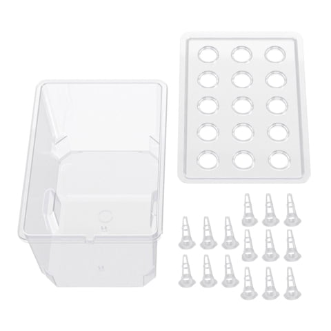 Ioensy - Kit De Sistema De Cultivo Hidropónico Con Contenedor Para Plantar En Balcones Y Parterres De Jardín Transparentes.