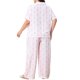 thumbnail image 5 of Agnes Orinda Conjunto de Pijama de Talla Grande para Mujer con Botones, Lazo Lindo, Estampado de Rayas, Manga Corta, Parte Superior y Pantalones Largos, Ropa de Dormir Suave de 2 Piezas 1X Rosa, 5 of 8