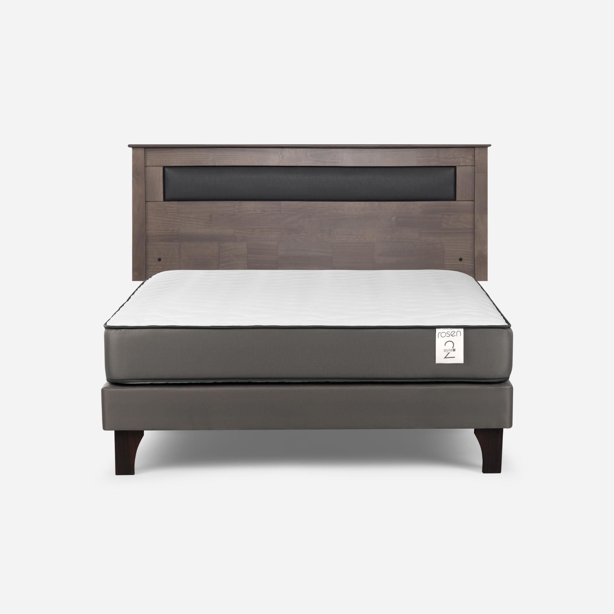 Cama Europea New Style 2 Plus Respaldo Ferrara 2 Plazas