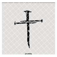 Rienda Libre - Sticker Cruz De Clavos Inri Fé Alabanza Dios Iglesia Auto