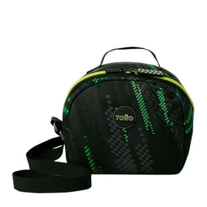 Lonchera Térmica Escolar Para Niño Monster Race Mediana Negra Totto