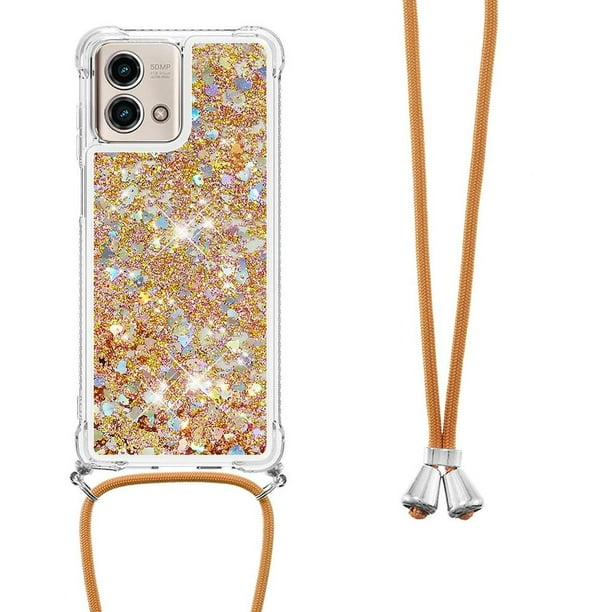 Funda FOXDOCK para Motorola Moto G Stylus 5G 2023 con Cuerda Ajustable, Brillo Líquido, Protección Antigolpes y Lente – Ideal para Regalo