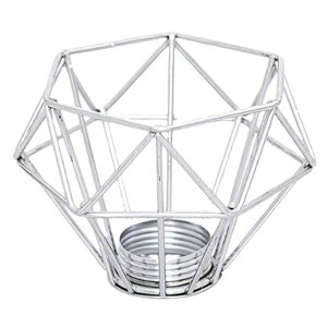 Magideal - Cubierta De Luz De Techo De Jaula De Pantalla Moderna, Decoración Colgante, Cubiertas De Lámpara De Protección De Bombilla Para Sala De Estar, Casa De , Plata Gris