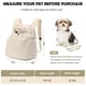 thumbnail image 2 of Mochila del portador delantero del perro, mochila ajustable del portador del perro de mascota Mochila de viaje del perro de malla ventilada con ventanas laterales con cremallera para senderi, 2 of 3