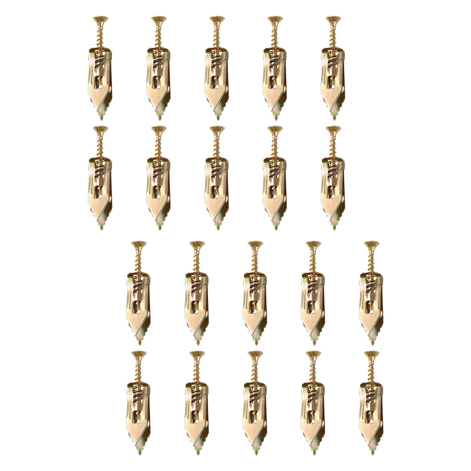 Magideal - De Tornillos Y Anclajes Para Pared De Yeso, 20 Piezas, Anclajes De Pared Y Tornillos Para Juego De Tornillos De Expansión Para Paneles De Yeso, 12 Cm X 4 Cm