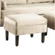 thumbnail image 3 of Sofá Sky 3 Cuerpos Más 2 Pouf Felpa Beige, 3 of 5