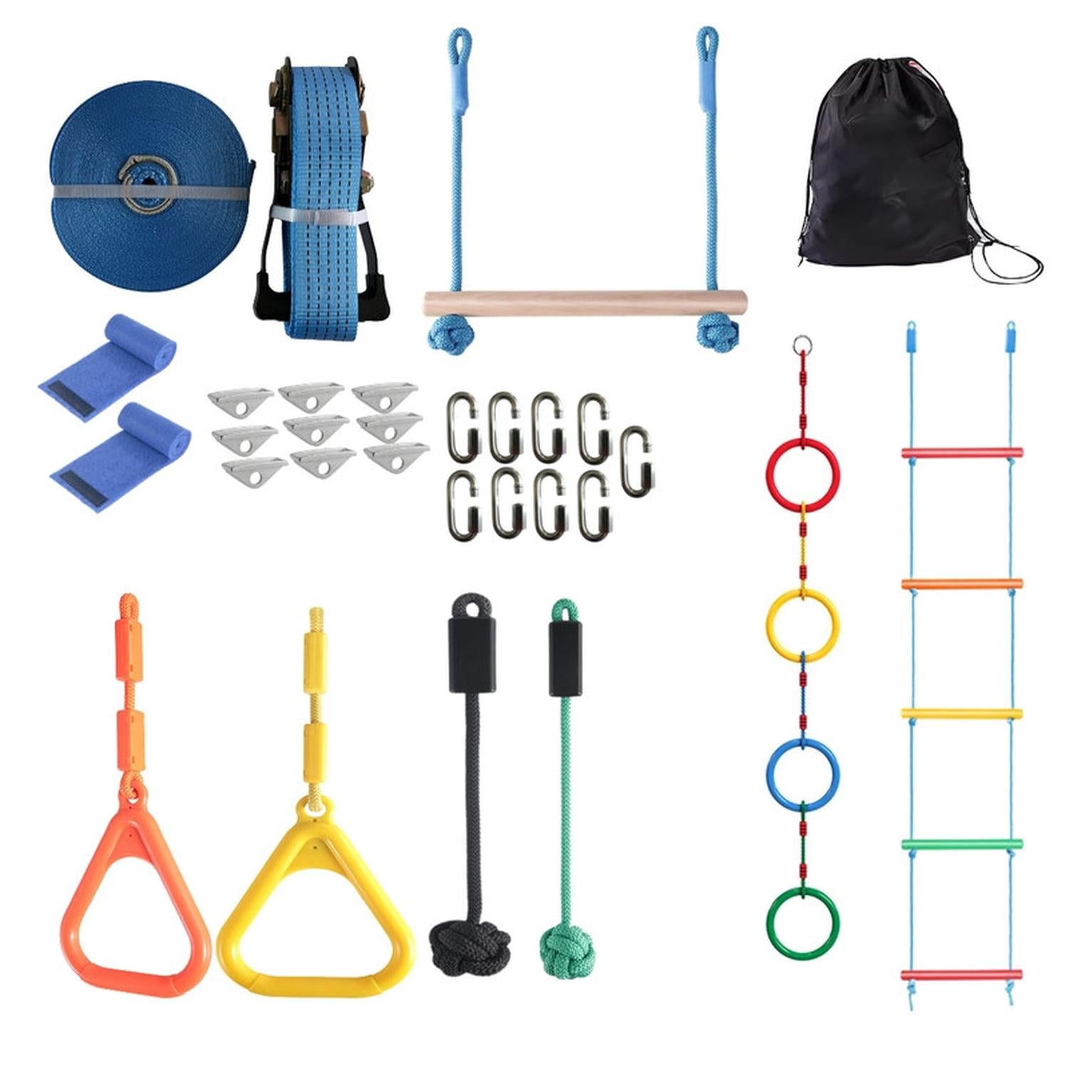 Auckland Outdoor - Juego Obstaculos Niño Ninja Warrior Carrera Entrenamiento 7 Multicolor