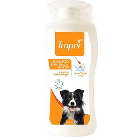 Traper - Shampoo Para Perros Extra Brillo Y Suavidad Aroma Yoghurt Y Miel