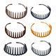 thumbnail image 1 of 6 diademas con forma de diente de tiburón en zigzag, de tela dura, con forma de onda, de plástico, accesorio para el cabello., 1 of 5
