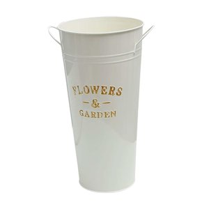 Magideal - Cubo De Flores De Hierro Container Floral Vintage Centro De Mesa Francés Jarrón De Flores Para Cafetería Gabinete De Porche De Granja De Restaurantes 35 Cm De Alto