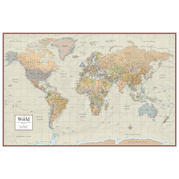 Mapa de Pared Swiftmaps 61 cm x 91 cm LAMINADO