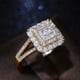 thumbnail image 1 of Shiny Zircon Decor Ring - Square Shape Bridal Wedding Anniversary Engagement Gift, 1 of 4