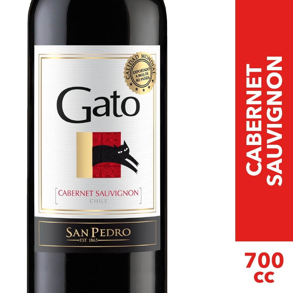 Vino Tinto Gato Cabernet Sauvignon 11.5° Botella
