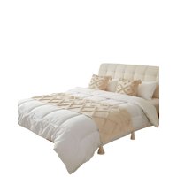 Genérico - Piecera Bordada Con Dos Fundas Modelo Boho Beige 04