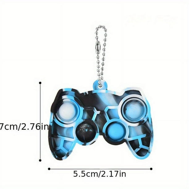 Boys Cute Cartoon Keychain Tie Dye Decompression Silicone Game Console Keychain Decorative Accessories Holiday Gift