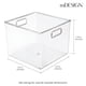 thumbnail image 4 of Papelera organizadora de almacenamiento mDesign Ligne Collection de plástico transparente, 4 of 9