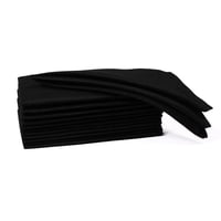Juego De 12 Servilletas De Tela Ramanta Home, Poliéster, 45 X 45 Cm, Color Negro