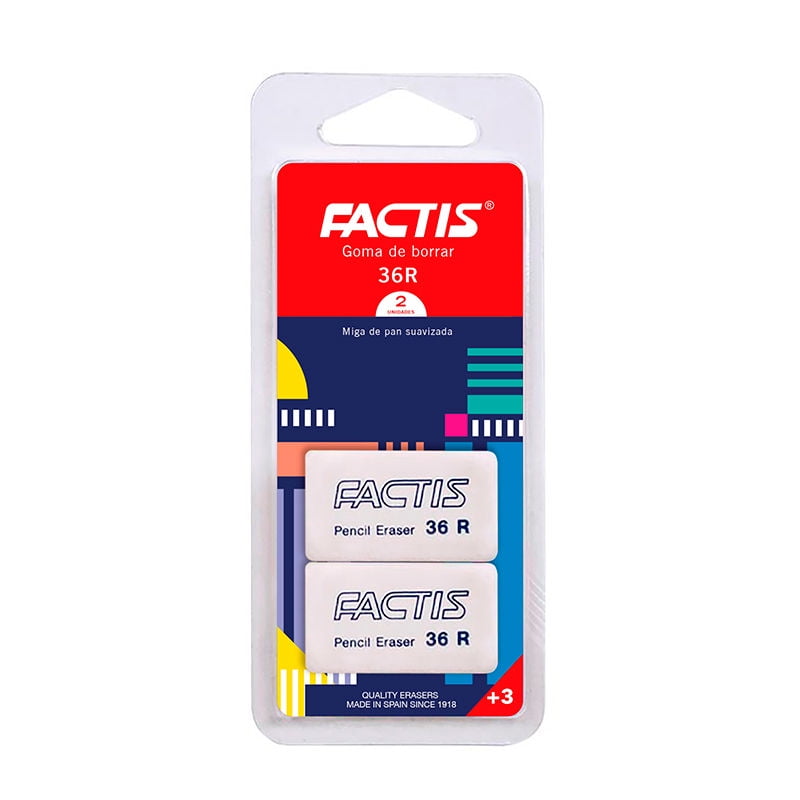 Pack 2 Gomas De Borrar. 36r Miga 1 Un Factis