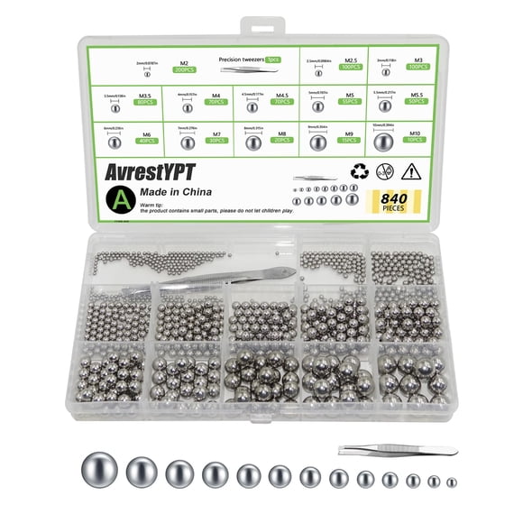 Juego de 840 Bolas de Rodamiento AvrestYPT de Acero Inoxidable 304