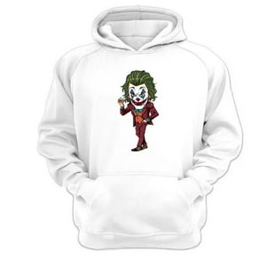 Genérico - Polerón Canguro The Joker Blanco Talla L Unisex