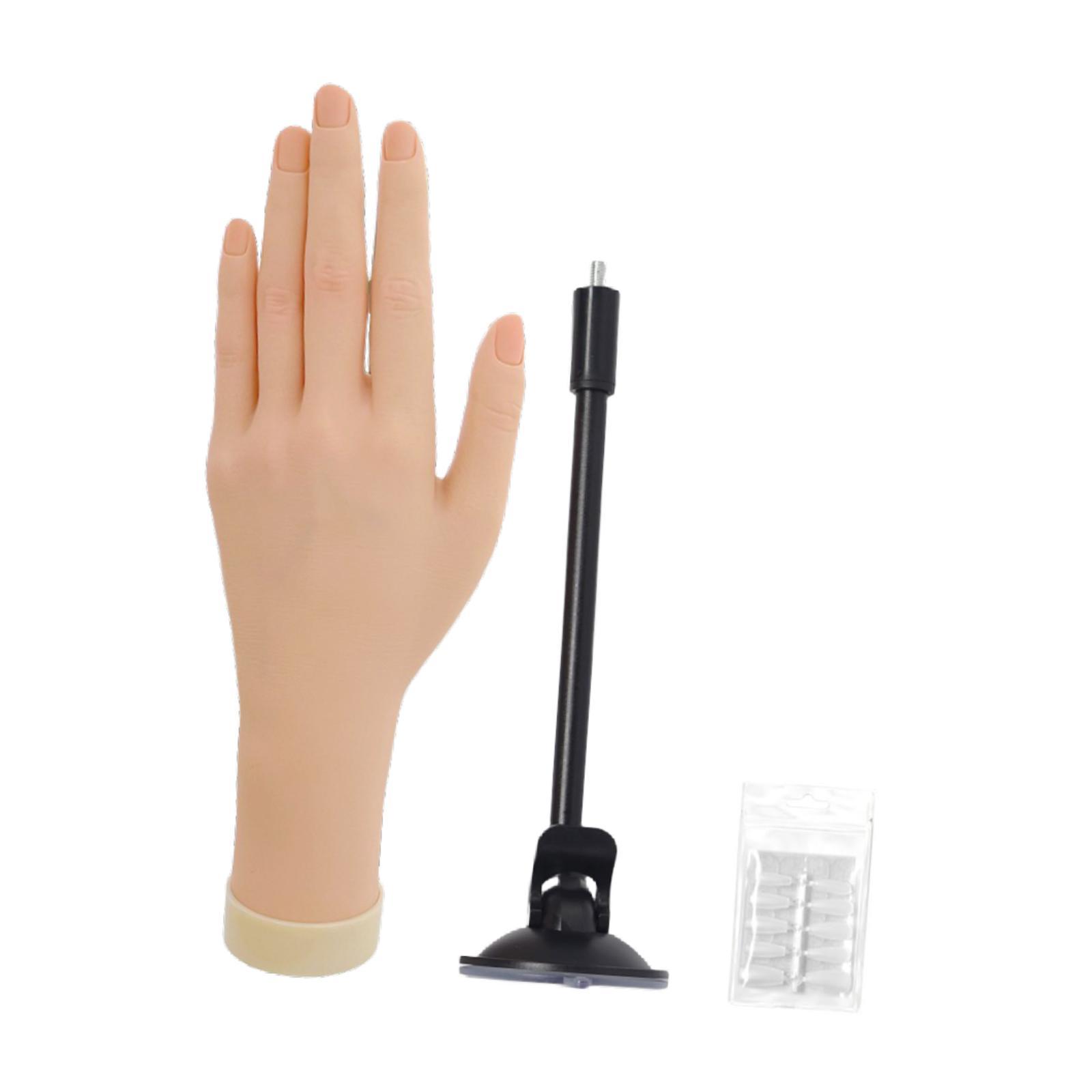 Magideal - Mano De Práctica De Uñas, Modelo De Entrenamiento De Uñas, Mano De Maniquí De Simulación De Silicona Falsa Para Organizar La Exhibición De Estudiantes Mano Izquierda