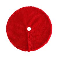 Bothyi - Falda Para Árbol De Navidad, Decoración Para Exteriores, Interiores Y Hogar, Accesorios Para Fiestas, Decoraciones Para Fiestas, Diámetro 90 Cm, Color Rojo