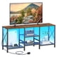 thumbnail image 1 of Soporte de TV JARHETUN con luces LED para 55 pulgadas con estantes de 3 niveles, 1 of 8