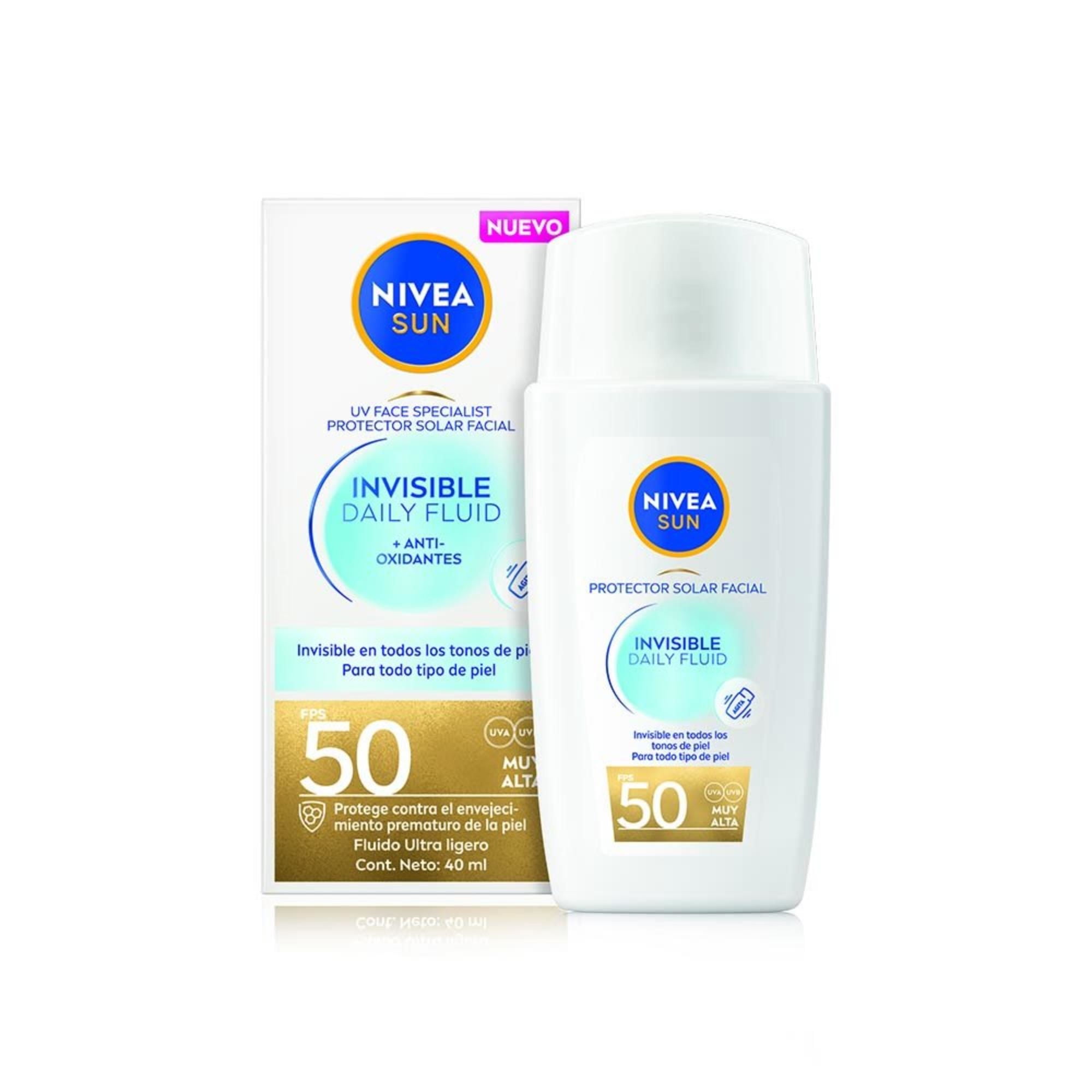 Protector Solar Sun Invisible Todo Tipo De Piel Fps 50 40 ml Nivea