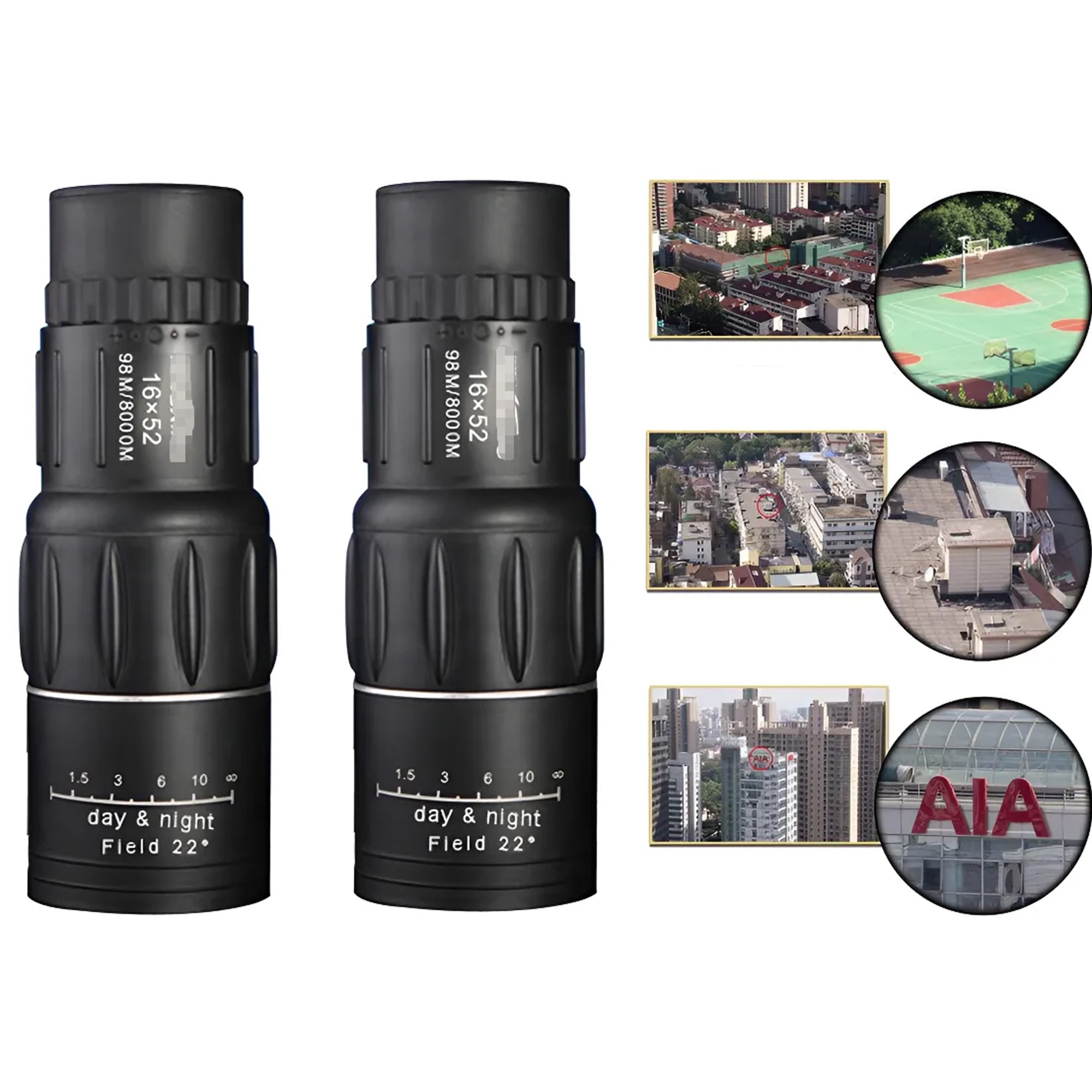 Genérica - Pack X2 Monocular Binoculares Profesionales De Largo Alcance